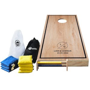 Custom Cornhole Sets: Wedding Design Cornhole Set
