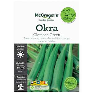 Seeds: McGregor's Okra Clemson Green Seeds