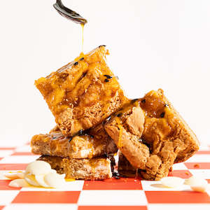 Peach and Passionfruit Blondie