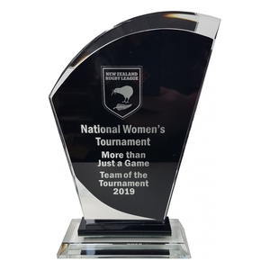 High Quality Engravings: Lasered acrylic trophy