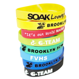 Keychain: Assorted PVC Printed Bracelents