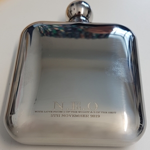 High Quality Engravings: Plain stainless steel Hip Flask