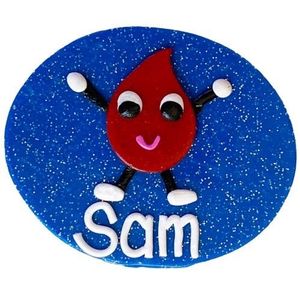 Blood Drop - Nursing name badges from badgeorders.co.nz