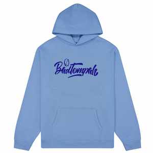 HOODIES: Script logo hoodie-Aqua