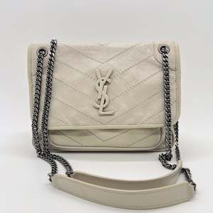 SAINT LAURENT BABY NIKKI LEATHER SHOULDER BAG