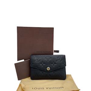 LOUIS VUITTON BLACK MONOGRAM EMPREINTE KEY POUCH / CARD HOLDER