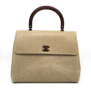 Handbag: CHANEL COATED CANVAS KELLY