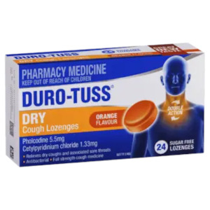 Coughs: Duro-Tuss Dry Cough Loz Orange 24s