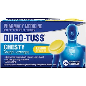 Coughs: Duro-Tuss Chesty Cough Loz Lemon 24s