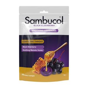 Coughs: Sambucol Soothing Honey Lozenges 16 Pack
