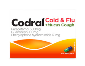 Colds: CODRAL Cold&Flu +Mucus Cough Cap 48s