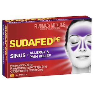 SUDAFED PE Sinus Allergy & Pain 24s