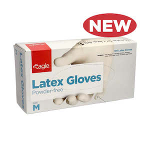 Personal Protective Equipment: Gloves Eagle Latex P/F 100 Med