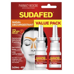 Sudafed Nasal Spray 20ml Twin Pack