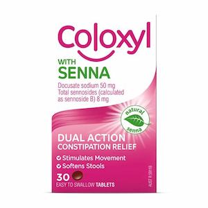 Constipation: Coloxyl and Senna Tabs 30s