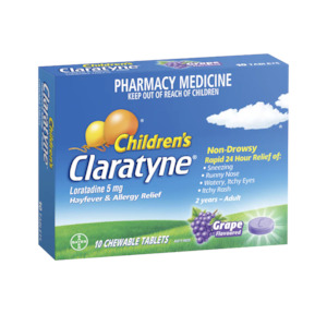 Antihistamines: Claratyne Child Chw Grape Tab5mg 10s