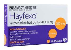 Antihistamines: Dr Reddy Hayfexo 180mg 10 tab
