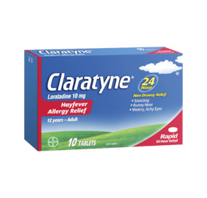 Antihistamines: Claratyne Tabs 10mg 10s