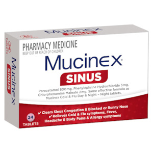 MUCINEX Sinus TABS 24s