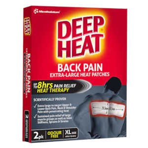 Mentholatum Deep Heat Back Patch 2pk