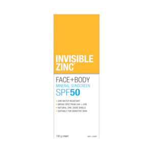 Sunscreen After Sun: INV.ZINC F&B 2hr W/R SPF50 150g