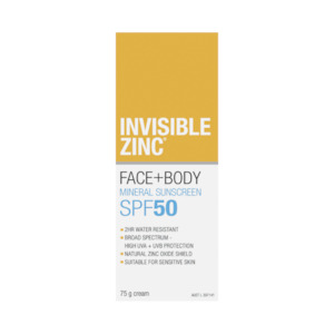 Sunscreen After Sun: INV.ZINC Face and Body SPF50 75g