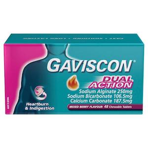 Indigestion 1: GAVISCON Dual Act. M/Berry 48tab