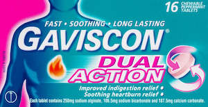 Indigestion 1: GAVISCON Dual Action Tablets 16s