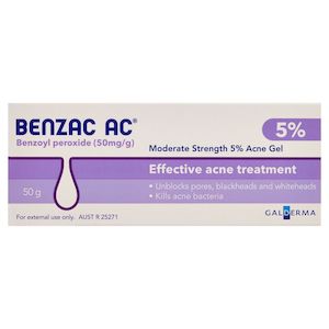 Acne: Benzac AC Moderate Strength 5% Acne Gel