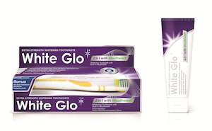 All Mouth: White Glo T/Paste 2in1 wM/Wash 150g