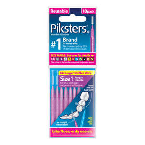Dental Hygiene: PIKSTERS I/D Brush Size 4 Red 10pk