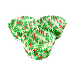 Products: Cupcake Paper Cases Holly 44x30mm (500)