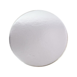 405mm or 16" Round 4mm Cake Card Silver - 25 LEFT