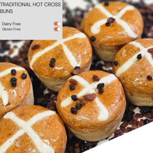 Traditional Hot Cross Buns 6pk (GF,DF)