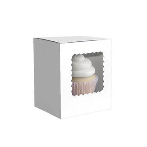 Cupcake Muffin Pans: Papyrus Scalloped Single Cupcake Box 6pk White