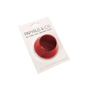 Cupcake Muffin Pans: Papyrus Red Foil Baking Cups 50pk