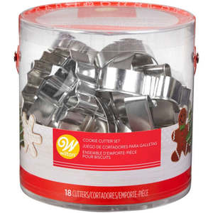 Pastry Cookie Cutters: Wilton Holiday Metal Cutter Set 18pc