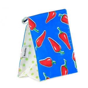 Tools For Your Eco Home: BenElke Lunchbag Chilli Red on Blue