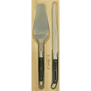 Andre Verdier Laguiole Cake Server Set Black
