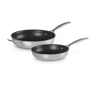 Cookware: Le Creuset Frypan Set 2pce 3-Ply 24 + 28cm