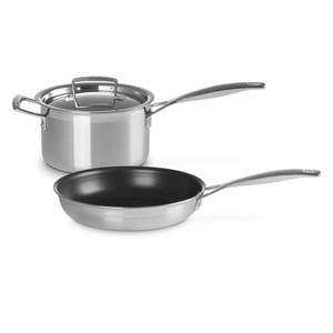 Le Creuset Frypan & Saucepan Set 3-Ply 24cm 18cm