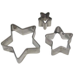PME Stainless Steel Star Cutter 3pc Set