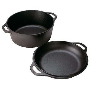 Lodge: Lodge Cast Iron Double Dutch Oven 26cm