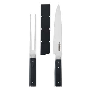 Tong Forks: KitchenAid Gourmet Two Piece Carving Set Matte Black