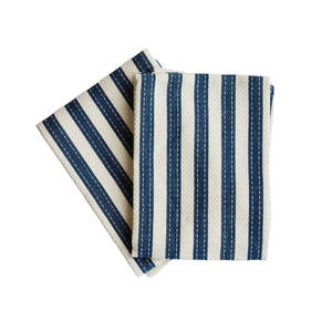 Milly’s Classic Basketweave Tea Towels Navy 2pce