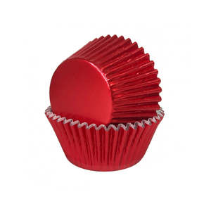 PME Red Metallic Foil Cupcake Cases 30pk