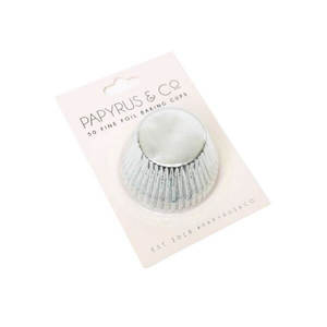 Cupcake Muffin Pans: Papyrus Silver Foil Baking Cups 50pk