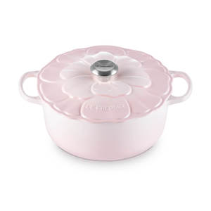 Le Creuset Petal Round Casserole 26cm Shell Pink