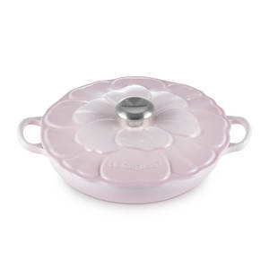 Le Creuset Petal Shallow Casserole 26cm Shell Pink