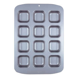 Cake Pans: PME Mini Square Cake Pan Non Stick 12 Cup